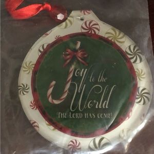 Glass Christmas Ornament “ Joy to the World “